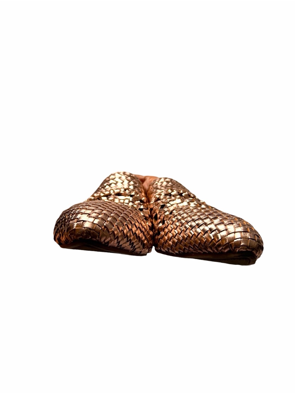 Sam Edelman Woven Pointed-Toe Natalya Mule in Metallic Rose Gold sz 9.5 - Picture 4 of 5